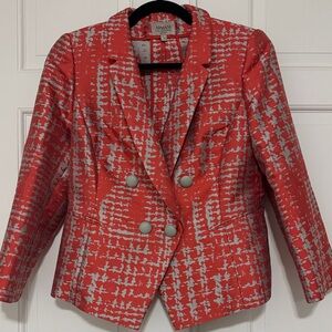 Giorgio Armani Collezioni Women's Blazer in Orange and Gray